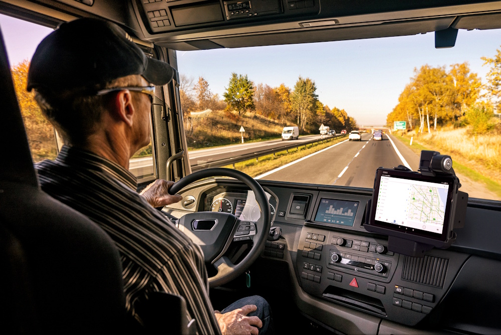 Zebra ET401 enterprise-nettbrett montert i lastebil